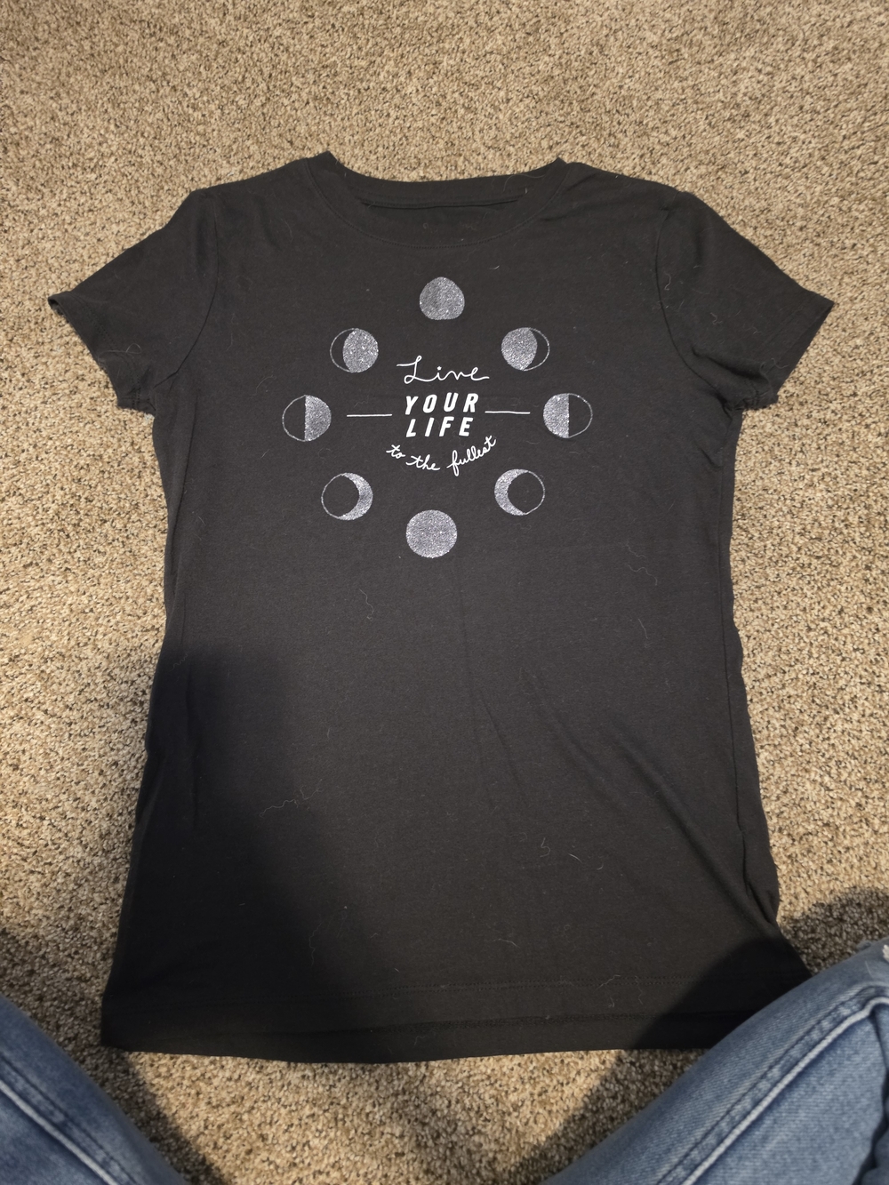 Live Your Life Black Graphic Tee